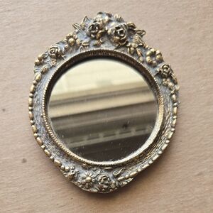 Vintage Style Gold Floral Mirror